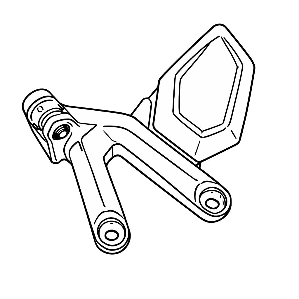 Platine de Repose-Pieds - Côté Droit